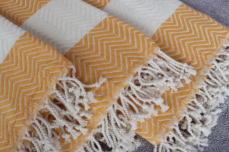 Gift For Mom, Bachelorette Favors Beach, Personalized Towel, Luxury towel, Housewarming Gift, Decorative Towel, 70x40 Cotton Zig zag Towel - 5