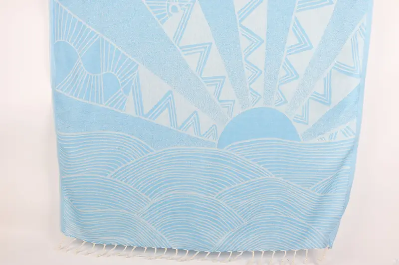 Custom Beach Towel Turquoise Fairy Chimneys Design, 40x67 Inches