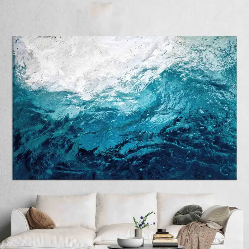 Oceanic Blue Coastal Canvas: あなたのスペースのためのプリントアート