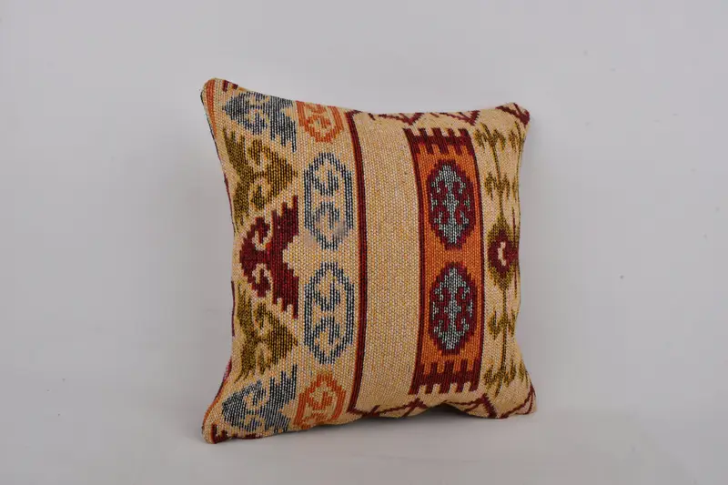 Boho Pillow Sham Cover, Ethnic Pillow Cover Pillow Case, Cushion, Knitted Pillow Cover, Turkish Pillow, Kilim Pillow Cover, 20x20 Red Cushion Cover - 2