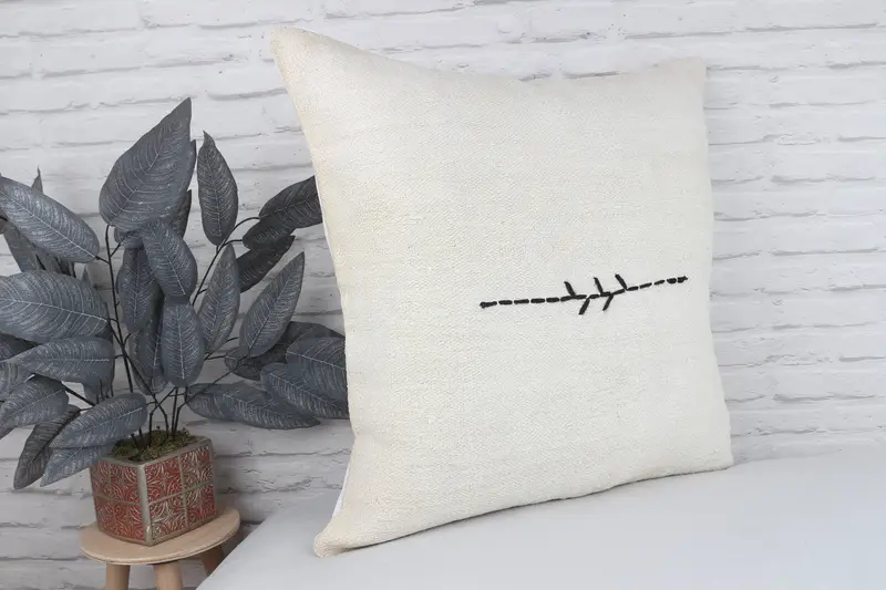 Pastel Pillow Cover, Boho Pillow, Kilim Pillow, Pillow for Couch, Pillow Cover, 24x24 White Cushion Case, Outdoor Throw Pillow Cover - 3