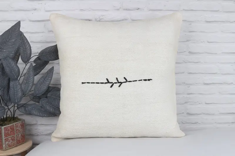 Pastel Pillow Cover, Boho Pillow, Kilim Pillow, Pillow for Couch, Pillow Cover, 24x24 White Cushion Case, Outdoor Throw Pillow Cover - 2