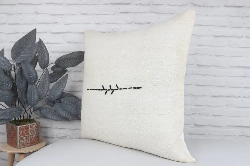 Pastel Pillow Cover, Boho Pillow, Kilim Pillow, Pillow for Couch, Pillow Cover, 24x24 White Cushion Case, Outdoor Throw Pillow Cover - 4