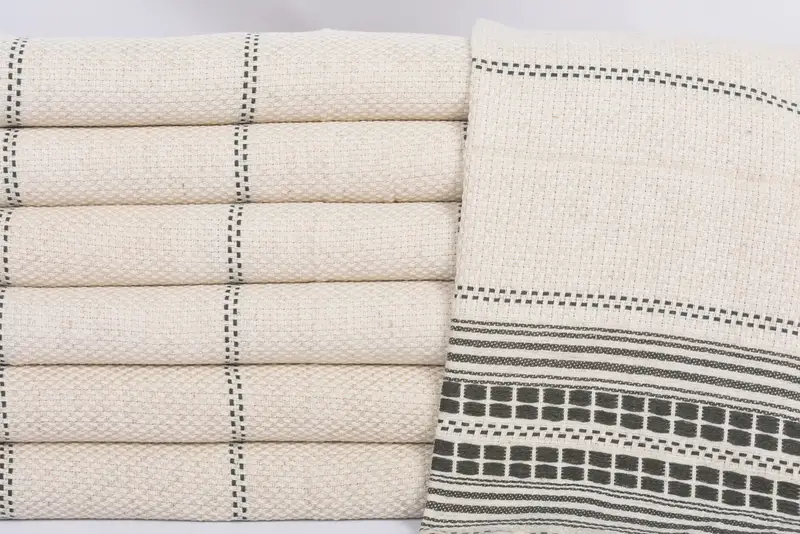 Wedding Gift Kitchen Towel, Wedding Favors, 40x20 Linen Striped Towel, Housewarming Gift, Monogram Kitchen Towel, Memorial Gift, Personalized Gift - 2