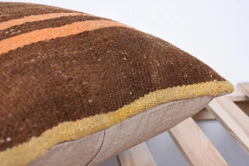 Muted Cushion Cover, Retro Pillow Case, Ethnical Kilim Rug Pillow, 18x18 Beige Pillow, Vintage Pillow, Gift Pillow, Pillow Cover - 7