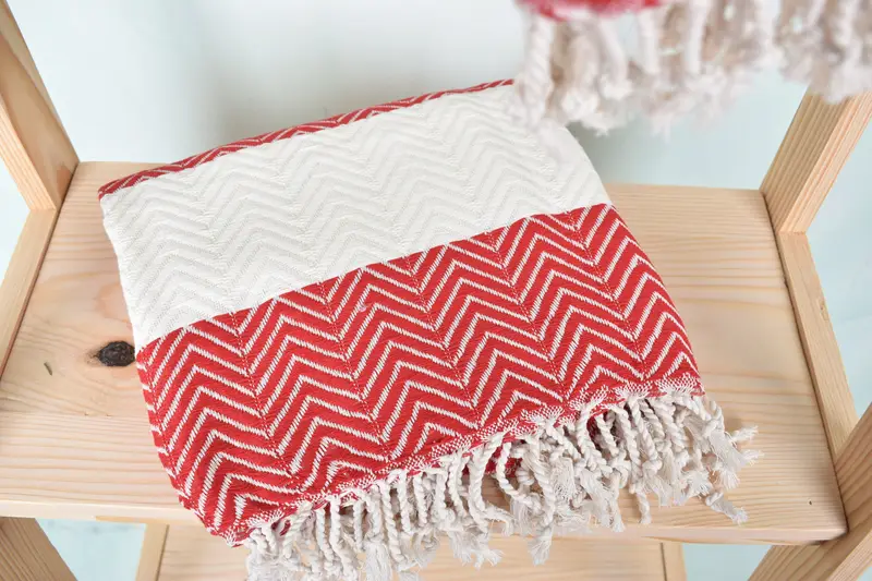 Bachelorette Party Gifts For Bride, Holiday Towel, Luxury towel, Grandma Gift, Bachelorette Party Gifts, Thin towel, 70x40 Cotton Zig zag Towel - 5