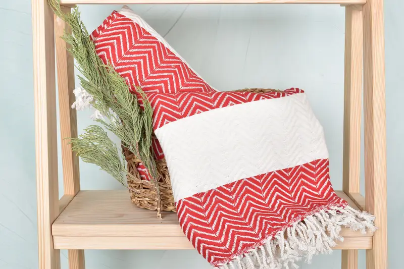 Bachelorette Party Gifts For Bride, Holiday Towel, Luxury towel, Grandma Gift, Bachelorette Party Gifts, Thin towel, 70x40 Cotton Zig zag Towel - 4