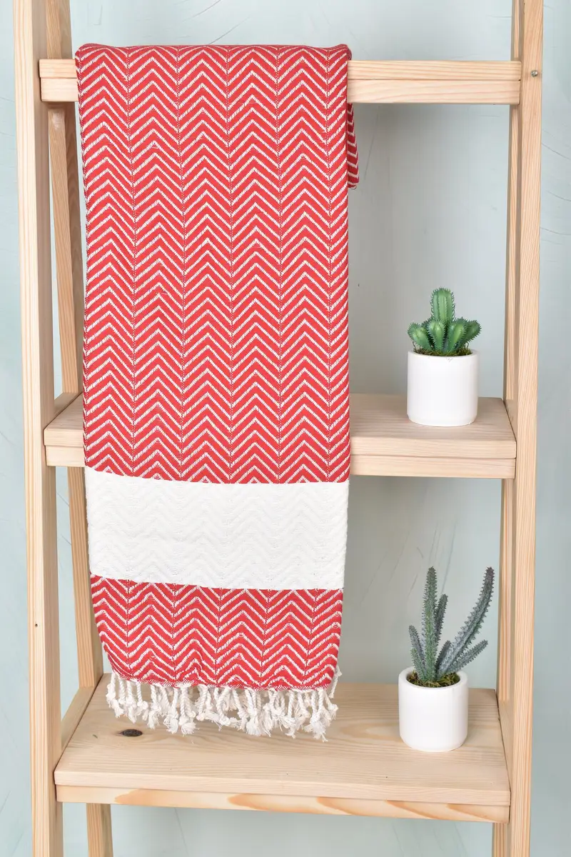 Bachelorette Party Gifts For Bride, Holiday Towel, Luxury towel, Grandma Gift, Bachelorette Party Gifts, Thin towel, 70x40 Cotton Zig zag Towel - 8