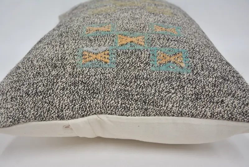 Pillow for Sofa, 16x24 Gray Pillow Case, Pattern Throw Cushion, Gift Pillow, Customized Cushion Case, Pillow Case, Kilim Pillow - 5