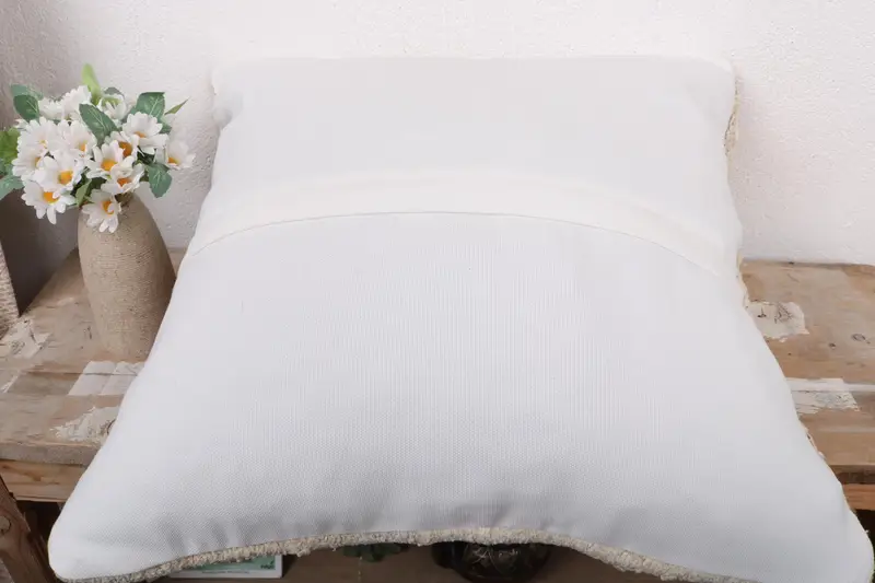 One Of A Kind Cushion, 18x18 White Pillow, Accent Throw Cushion Case, Vintage Pillow, Home Decor Pillow, Pillow Cover, Antique Pillows - 7