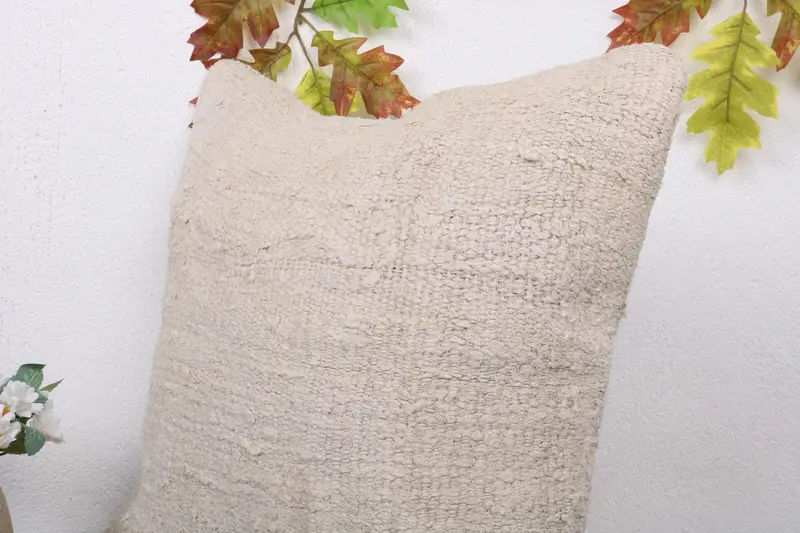 One Of A Kind Cushion, 18x18 White Pillow, Accent Throw Cushion Case, Vintage Pillow, Home Decor Pillow, Pillow Cover, Antique Pillows - 5