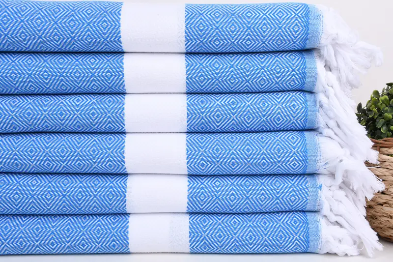 Monogrammed Beach Towel, 70x40 Cotton Diamond Towel, Bachelorette Gifts, Travel Towel, Bridal Shower Gifts, Beach Theme Wedding Gift, Turkish towel - 2