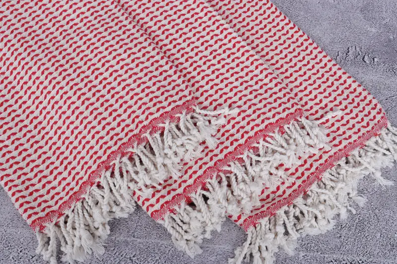 Bridal Gifts, Fringed Turkish peshtemal beach towel USA, Quick-Dry Beach Towel, 70x40 Cotton Diamond Towel, Best Friend Gift, Turkish hand towel - 5
