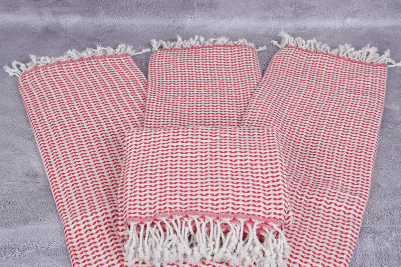 Bridal Gifts, Fringed Turkish peshtemal beach towel USA, Quick-Dry Beach Towel, 70x40 Cotton Diamond Towel, Best Friend Gift, Turkish hand towel - 4
