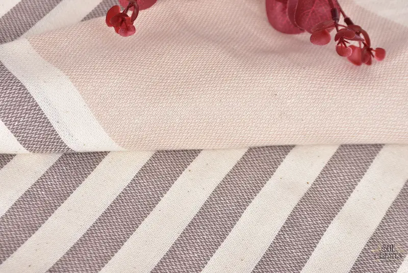 Sand-resistant Turkish towel for the beach, Turkish hand towel, Xmas Gifts, Bridesmaid Gifts, Handmade Gift, 70x40 Cotton Striped Towel, Scarf Towel - 6