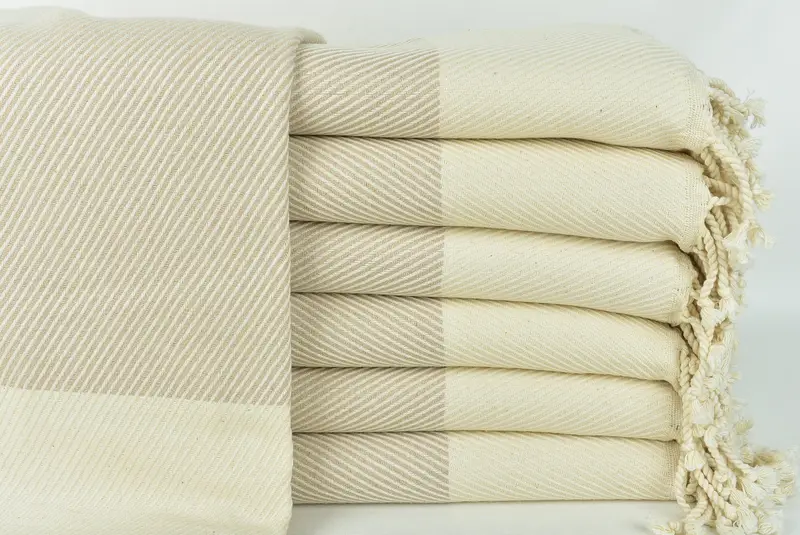 Sand-resistant towel, Unique Gift, 70x40 Cotton Striped Towel, Scarf Towel, Turkish Towel Beach, Sand-Resistant Peshtemal, Absorbent Turkish towel - 1