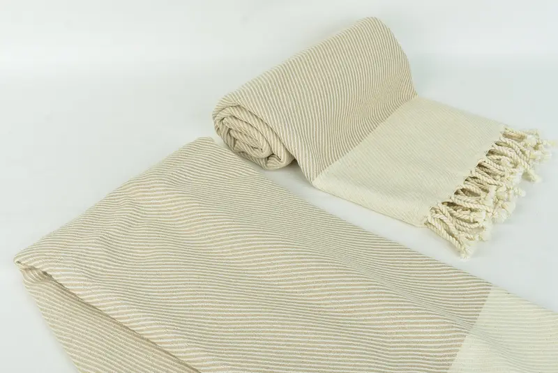 Sand-resistant towel, Unique Gift, 70x40 Cotton Striped Towel, Scarf Towel, Turkish Towel Beach, Sand-Resistant Peshtemal, Absorbent Turkish towel - 7