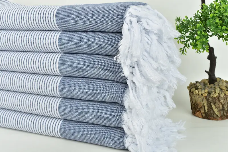 70x40 Cotton Striped Towel, Oversized Beach Towel, Spa Towel, Bachelorette Party Gift, Bachelorette Party Favors, Gift For Best Friend, Gift For Her - 3