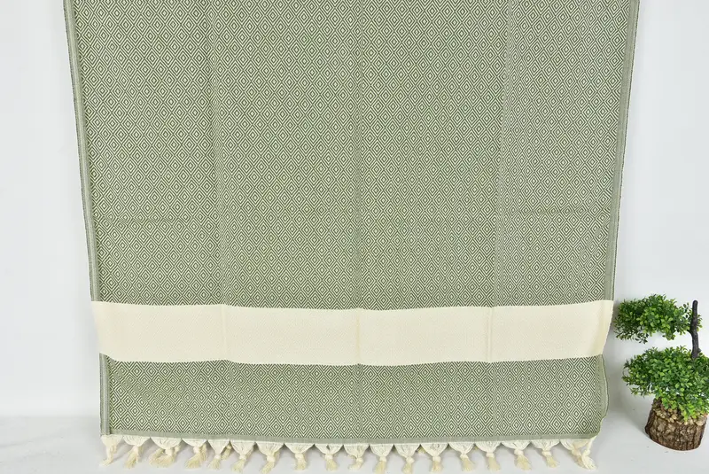 Organic Towel, Peshtemal Towel, 70x40 Cotton Diamond Towel, Quick-dry peshtemal, Wedding Gift, Customized Turkish Towel, Personalized Gift For Her - 7