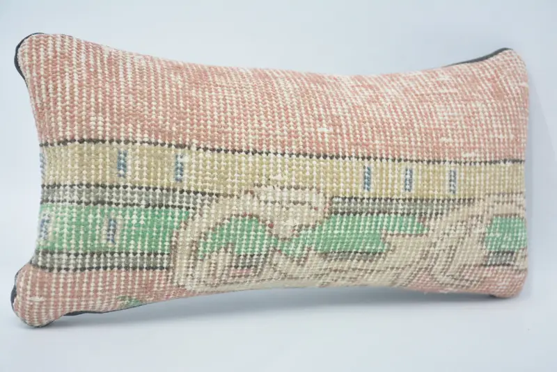 Bolster Throw Pillow Cover, Kilim Cushion Sham, Kilim Pillow, 8x16 Red Pillow, Antique Pillows, Cushion Cover, Oriental Pillow Cover - 3