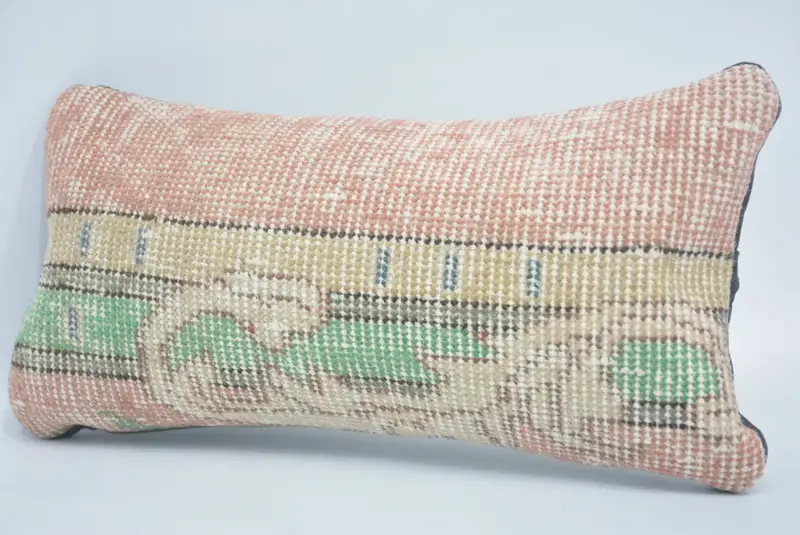 Bolster Throw Pillow Cover, Kilim Cushion Sham, Kilim Pillow, 8x16 Red Pillow, Antique Pillows, Cushion Cover, Oriental Pillow Cover - 4