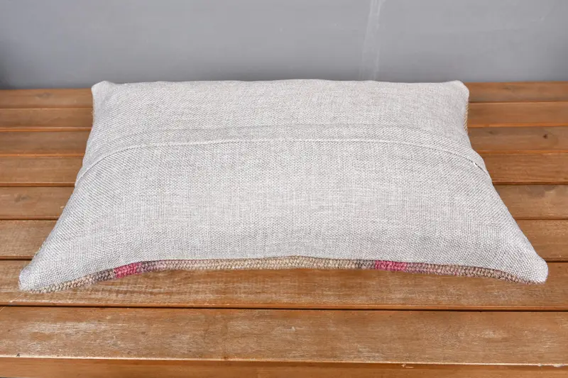 Pillow for Couch, 12x20 Beige Pillow Sham, Tapestry Pillow, Handmade Kilim Cushion, Aztec Pillow Case, Vintage Kilim Throw Pillow, Cushion - 5