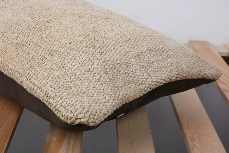 12x20 Beige Pillow Cover, Pillow Case, Pastel Pillow Cover, Turkish Pillow, Boho Pillow, Wool Kilim Pillow Pillow Sham, Handmade Kilim Cushion - 7