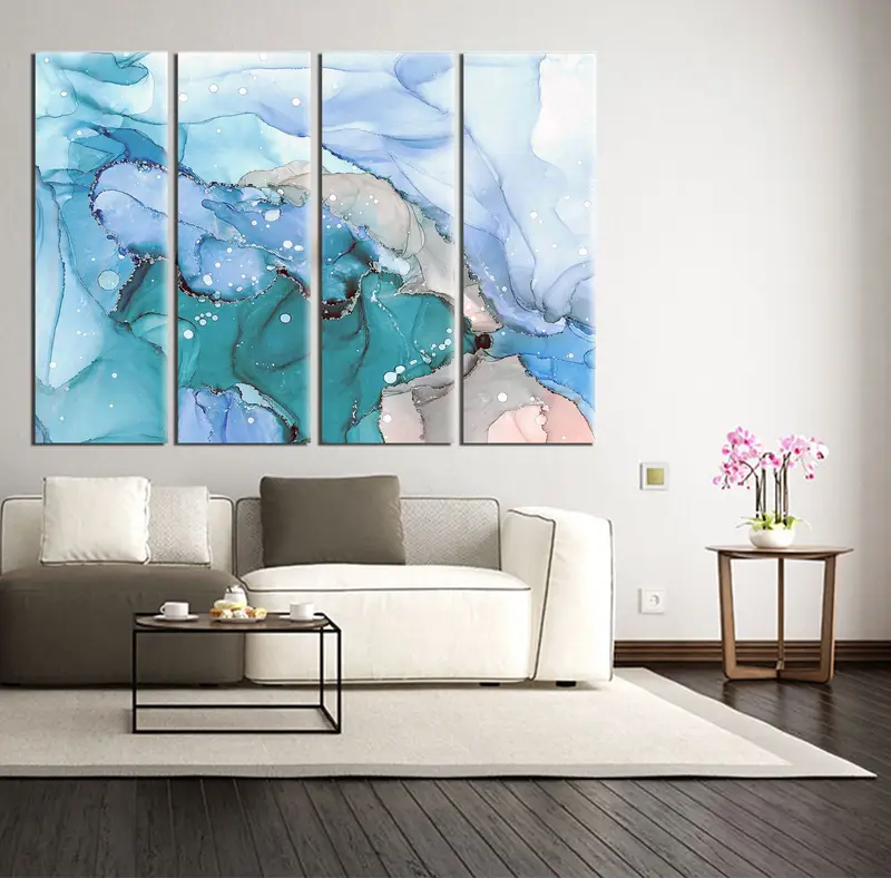 Marble Canvas Print, Large Marble Art on Canvas, Modern Wall Decor, Large Canvas Art, Abstract Canvas Print, Marble Wall Art - 3