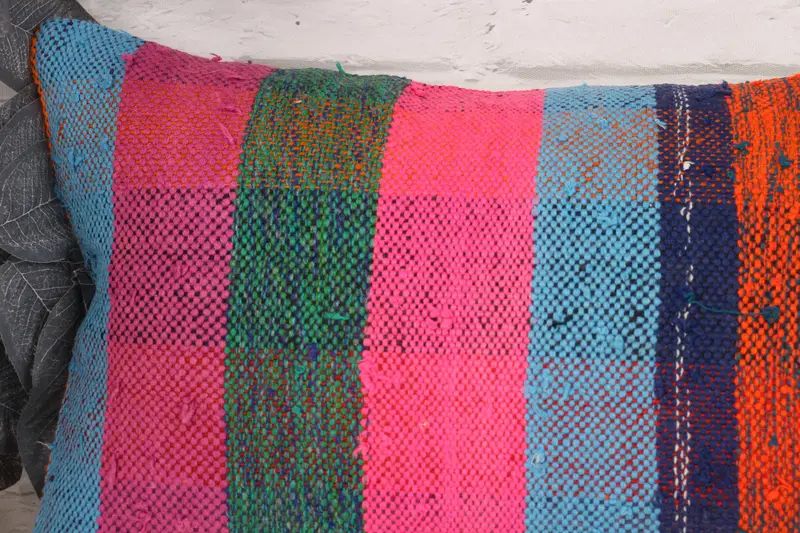 12x20 Pink Pillow Sham, Bolster Pillow Case, Antique Pillows, Home Decor Pillow, Vintage Kilim Pillow, Cushion Case, Tapestry Cushion Case - 2