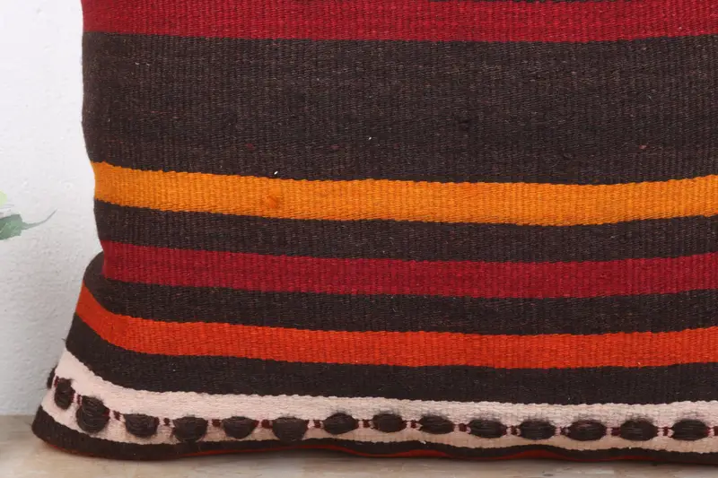 Handwoven Pillow Cover Pillow Case, Vintage Kilim Pillow, 24x24 Purple Cushion, Pillow Sham, Kilim Pillow Cover, Accent Pillow, Boho Pillow - 3