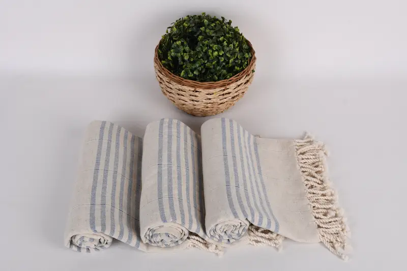 70x40 Linen Striped Towel, Quick-dry peshtemal, Valentines Day Gift Idea, Hammam towel, Monogram Towels, Bachelor Gifts, Customized Turkish Towel - 8