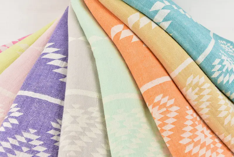 Thin towel, Cute Beach Towel, Embroidered Towel, Wedding Shower Gift, Guest Towel, Custom Towel, Unique Wedding Gift, 70x36 Cotton Kilim Towel - 6