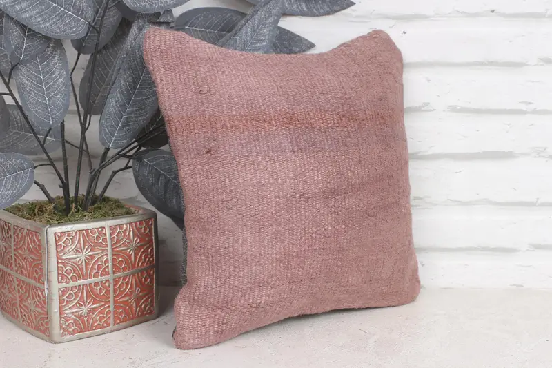 Outdoor Throw Cushion Case, Antique Pillows, Vintage Pillow, Oriental Pillow Cover, 12x12 Purple Pillow, Vintage Kilim Pillow, Cushion Cover - 4