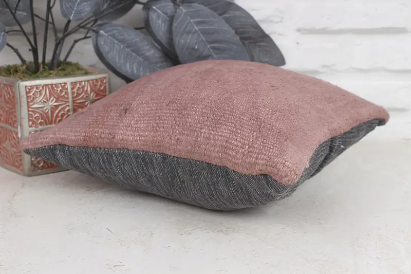Outdoor Throw Cushion Case, Antique Pillows, Vintage Pillow, Oriental Pillow Cover, 12x12 Purple Pillow, Vintage Kilim Pillow, Cushion Cover - 6