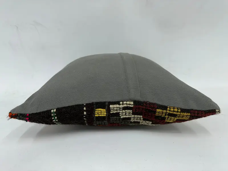 Boho -Kissen, 16x16 Braunes Kissengehäuse, türkische Teppichkissen, Kilimkissen, Außenkissenscham, Kissen im Innenarchitekten, Kissen - 7