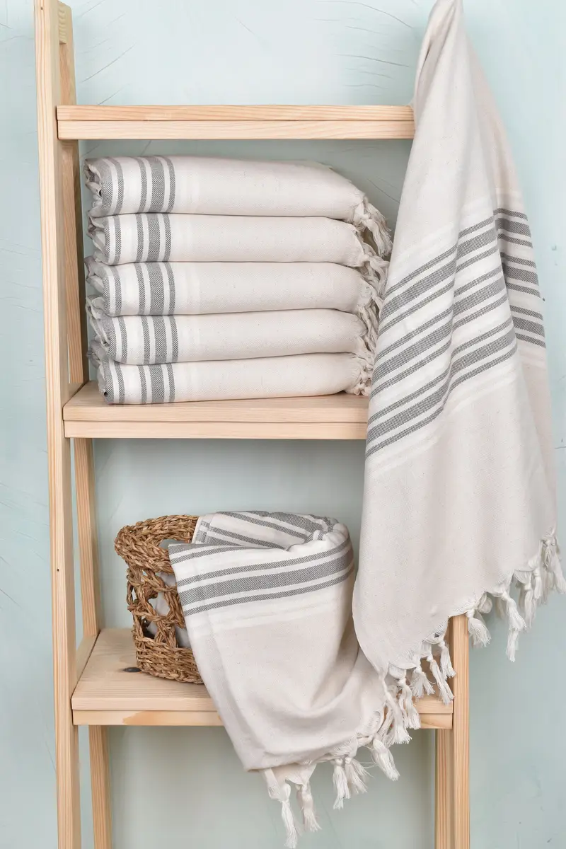 70x40 Linen Striped Towel, Bachelorette Party Gifts Bridesmaids, Home Gift, Thin towel, Cute Beach Towel, Quick-dry towel, Personalized Towel Gift - 3