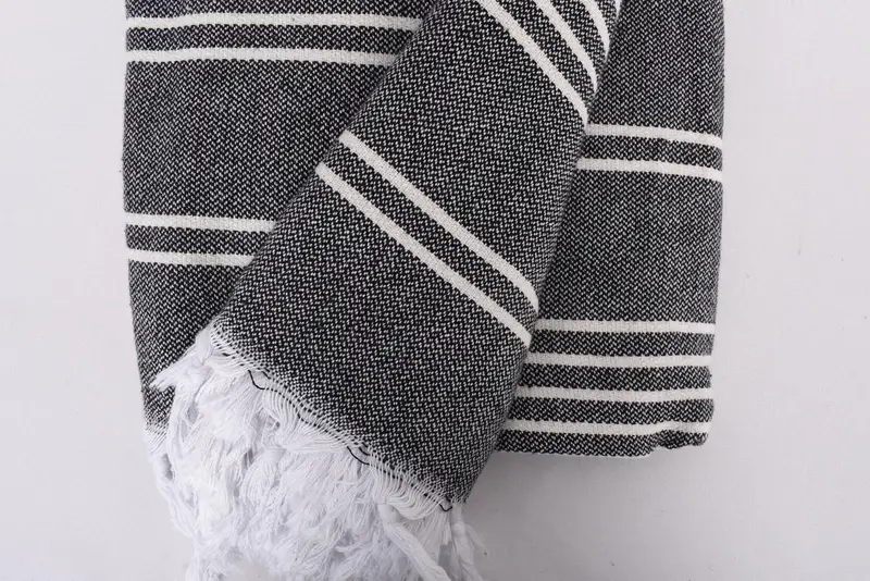 Custom Blanket, Personalized Gift For Her, 96x70 Cotton Striped Towel, Organic Throw, Housewarming Gift, Wedding Favors, Customized Turkish Blanket - 8