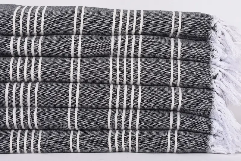 Custom Blanket, Personalized Gift For Her, 96x70 Cotton Striped Towel, Organic Throw, Housewarming Gift, Wedding Favors, Customized Turkish Blanket - 3
