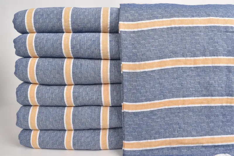 Family Gift Basket, Bedspread, Summer Gift, Organic Throw, Bridal Shower Gift, 96x84 Cotton Striped Towel, Turkish Tablecloth, Personalized Gifts - 3