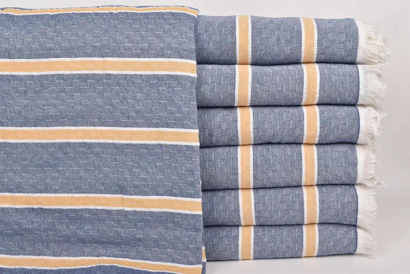 Family Gift Basket, Bedspread, Summer Gift, Organic Throw, Bridal Shower Gift, 96x84 Cotton Striped Towel, Turkish Tablecloth, Personalized Gifts - 2
