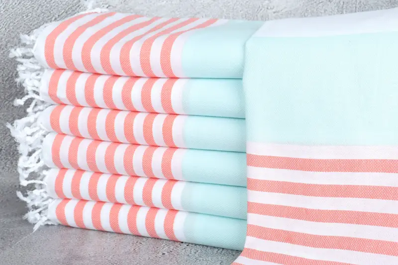 Bath towel, Luxury Turkish beach towel with fringe, 70x40 Cotton Striped Towel, Pool Towels, Cotton towel, Wedding Gift, Embroidery Towels - 1