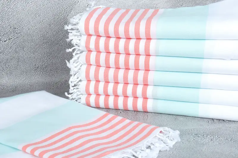 Bath towel, Luxury Turkish beach towel with fringe, 70x40 Cotton Striped Towel, Pool Towels, Cotton towel, Wedding Gift, Embroidery Towels - 2