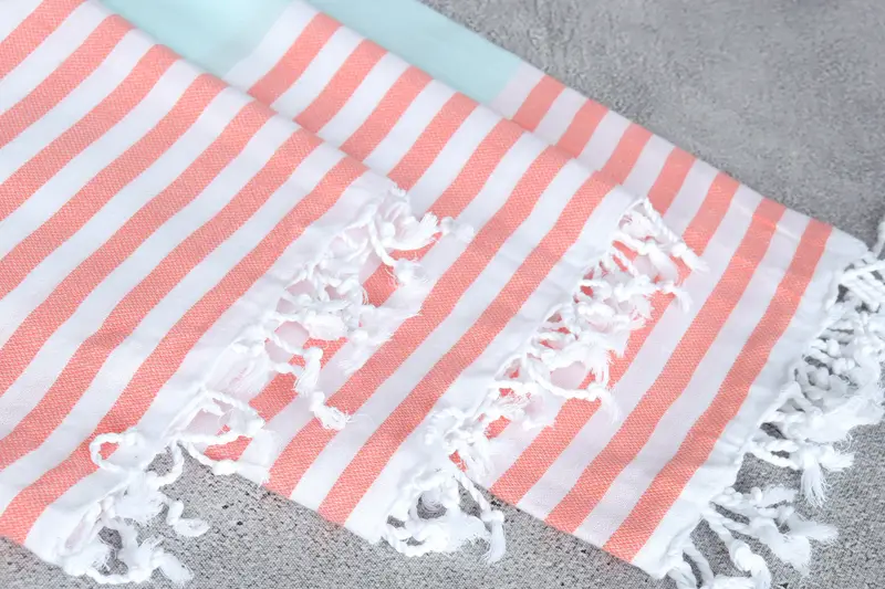 Bath towel, Luxury Turkish beach towel with fringe, 70x40 Cotton Striped Towel, Pool Towels, Cotton towel, Wedding Gift, Embroidery Towels - 5