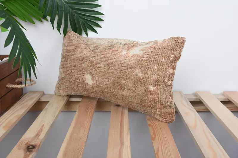 Vintage Pillow, 8x16 Brown Pillow Case, Outdoor Pillow Case, Vintage Kilim Pillow, Boho Pillow Sham Cover, Pillow Case - 5