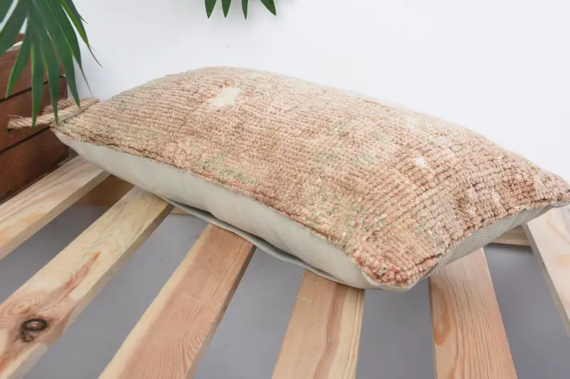 Vintage Pillow, 8x16 Brown Pillow Case, Outdoor Pillow Case, Vintage Kilim Pillow, Boho Pillow Sham Cover, Pillow Case - 6