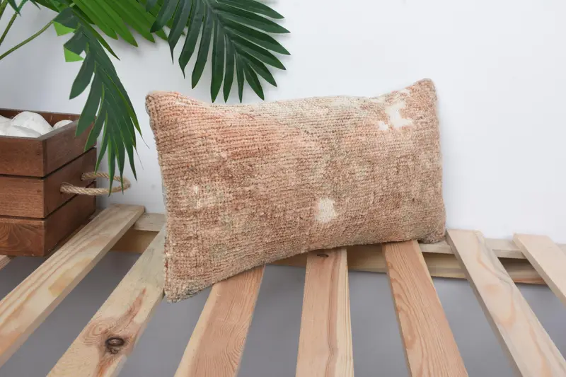 Vintage Pillow, 8x16 Brown Pillow Case, Outdoor Pillow Case, Vintage Kilim Pillow, Boho Pillow Sham Cover, Pillow Case - 4
