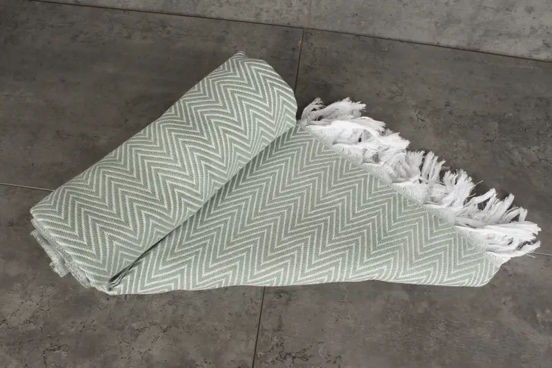 Halloween Blanket, Baby Boy Gift, Bachelorette Large Towel, Decorative Blanket, Boho Throw Blankets, Bachelorette Gifts, 96x80 Cotton Chevron Towel - 7