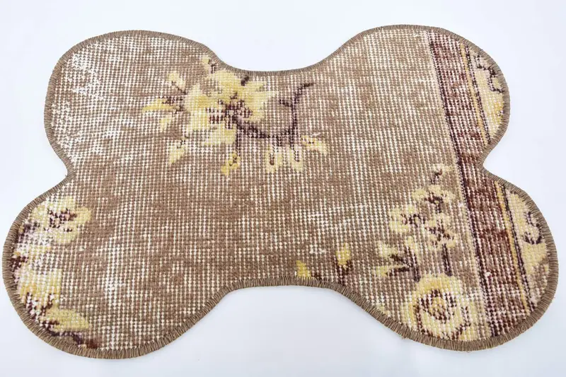 Türkischer Antik-Wohndekor-Euro-Kissenbezug, strukturiert, Beige, 30 x 55 cm, Wollkissenbezug - 1