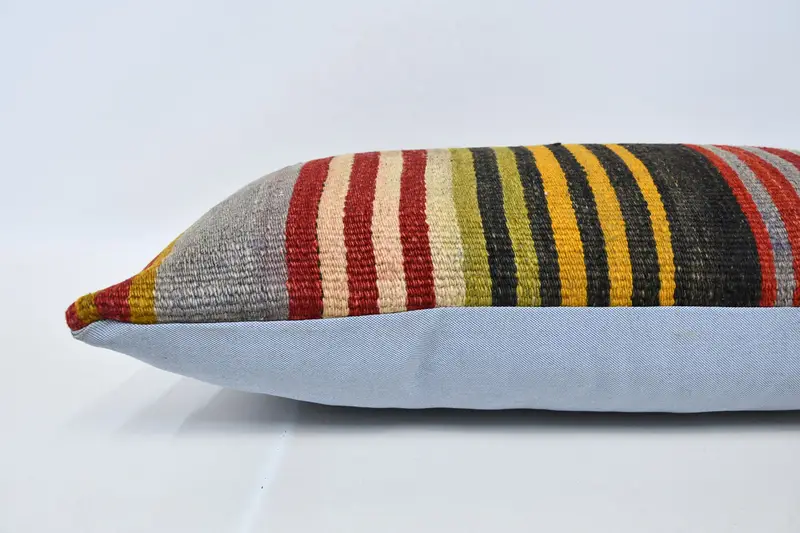 Pillow Cover, Pastel Cushion Cover, 16x36 Red Pillow Cover, Turkish Rugs Cushion Case, Vintage Pillow, Interior Designer Pillow, Pillow for Couch - 5