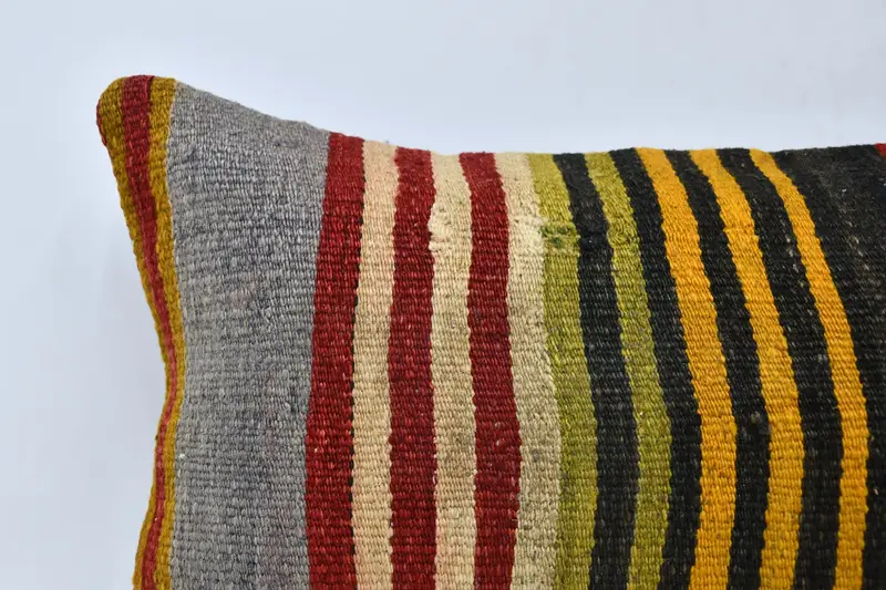 Pillow Cover, Pastel Cushion Cover, 16x36 Red Pillow Cover, Turkish Rugs Cushion Case, Vintage Pillow, Interior Designer Pillow, Pillow for Couch - 2